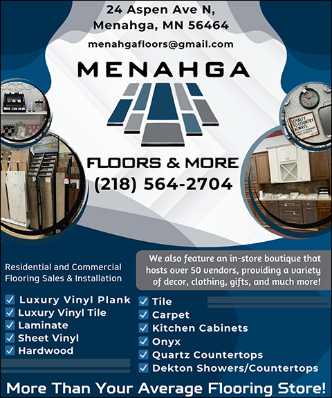 MENHAGA FLOORS & MORE, HUBBARD COUNTY, MN