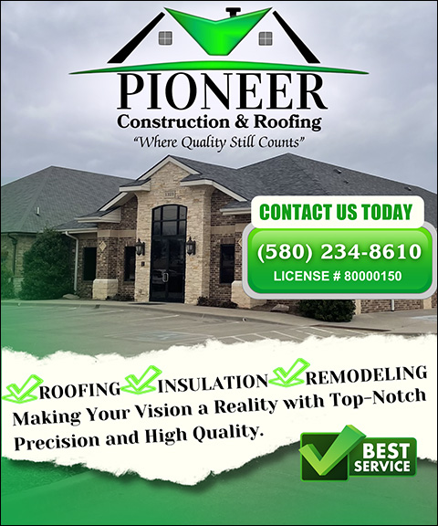 PIONEER CONSTRUCTION AND ROOFING, GARFIELD COUNTY, OK