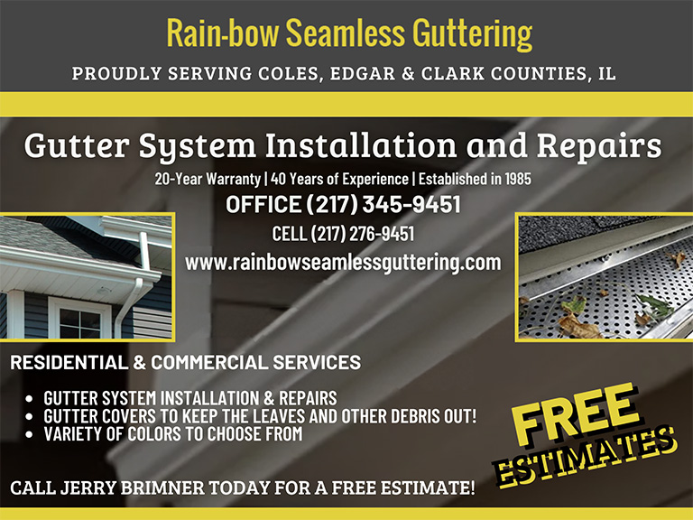 RAIN-BOW SEAMLESS GUTTERING, COLES COUNTY, IL