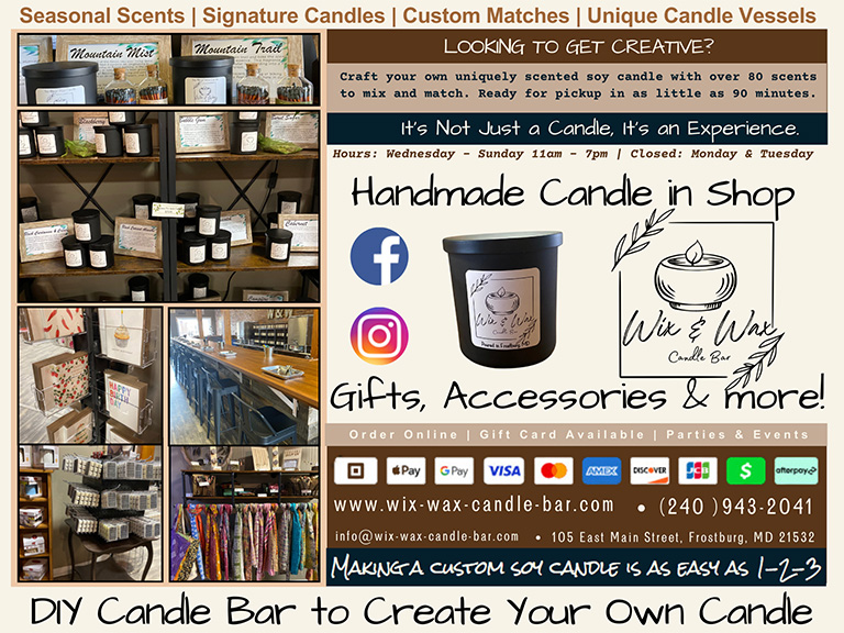 WIX & WAX CANDLE BAR, SOMERSET COUNTY, PA