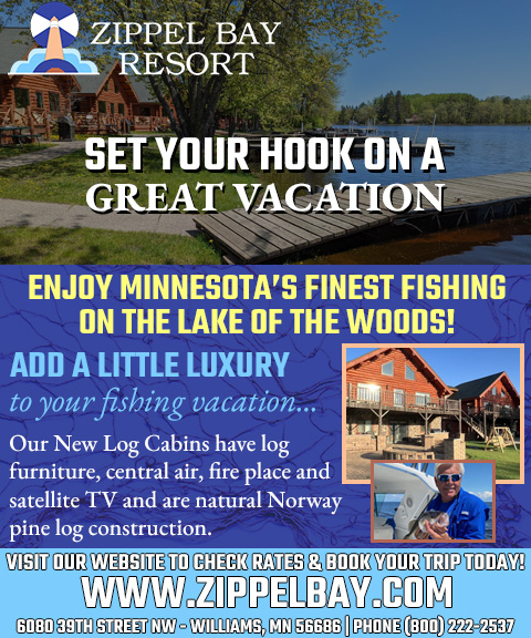 ZIPPEL BAY RESORT, LAKE OF THE WOODS COUNTY, MN