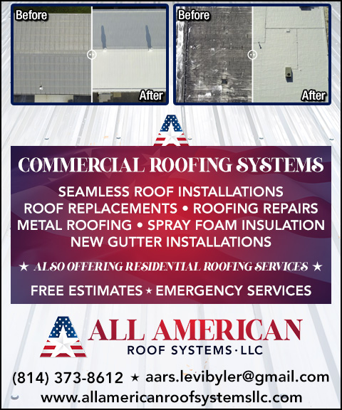 All American roof systems MERCER COUNTY, PA