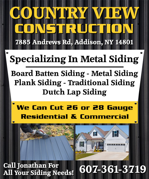 Country view construction, Steuben County, NY