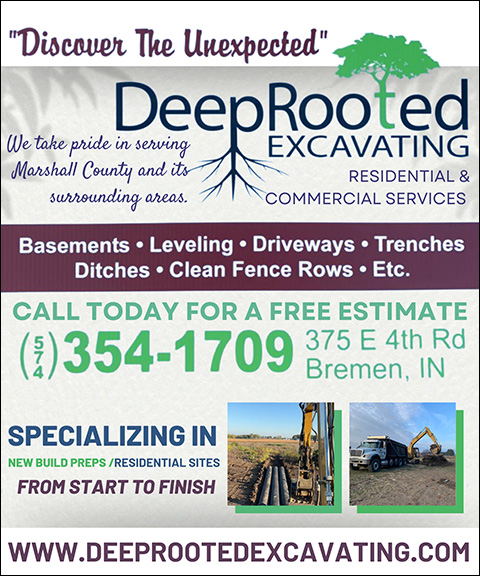 DEEPROOTED EXCAVATION, MARSHALL COUNTY, IN