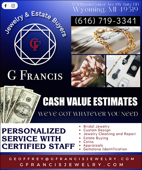 G FRANCIS JEWELRY AND ESTATE BUYERS, KENT COUNTY, MI