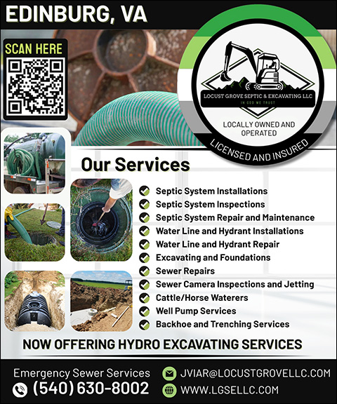 LOCUST GROVE SEPTIC AND EXCAVATING, SHENANDOAH COUNTY, VA