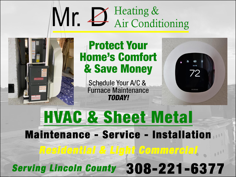 MR. D’S HEATING & AIR CONDITIONING, LINCOLN COUNTY, NE