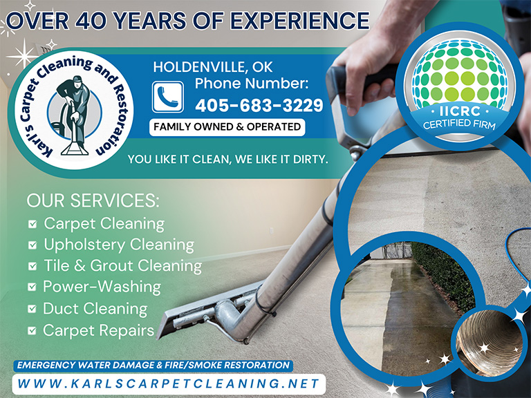 KARL’S CARPET CLEANING AND RESTORATION, HUGHES COUNTY, OK