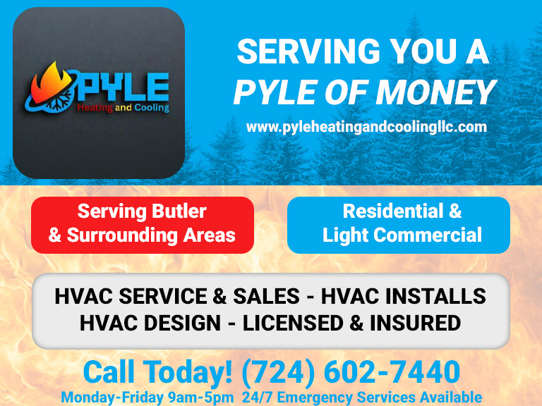 PYLE HEATING AND COOLING, BUTLER COUNTY, PA