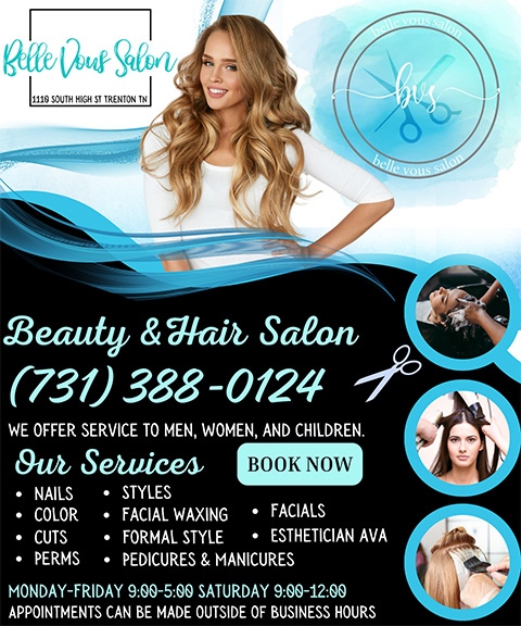 BELLE VOUS SALON, GIBSON COUNTY, TN