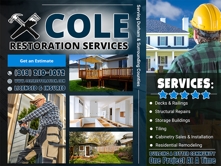 COLE RESTORATION SERVICE, DURHAM COUNTY, NC