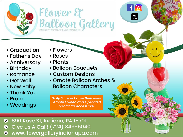 FLOWER & BALLOON GALLERY, INDIANA COUNTY, PA