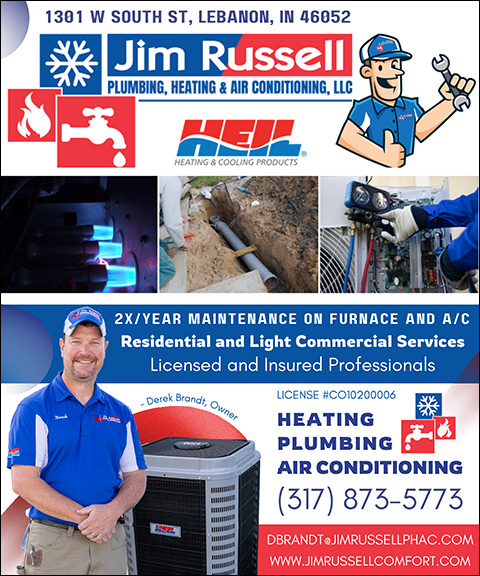 JIM RUSSELL PLUMBING, HEATING & AIR CONDITIONING, BOONE COUNTY, IN