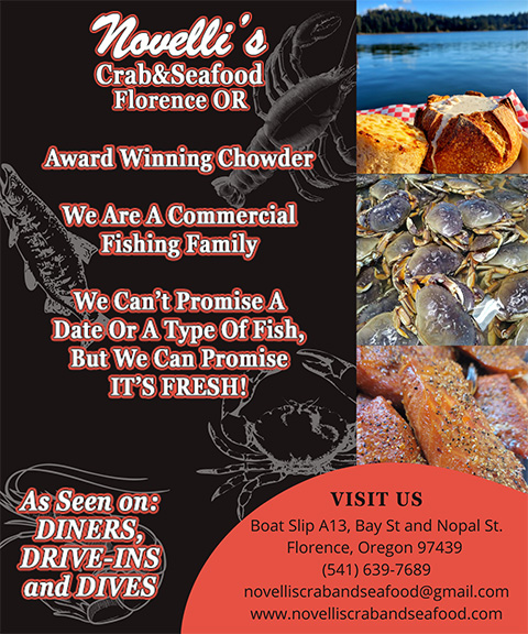 norvelliscrabandseafood NOVELLI’S CRAB & SEAFOOD, LANE COUNTY, OR