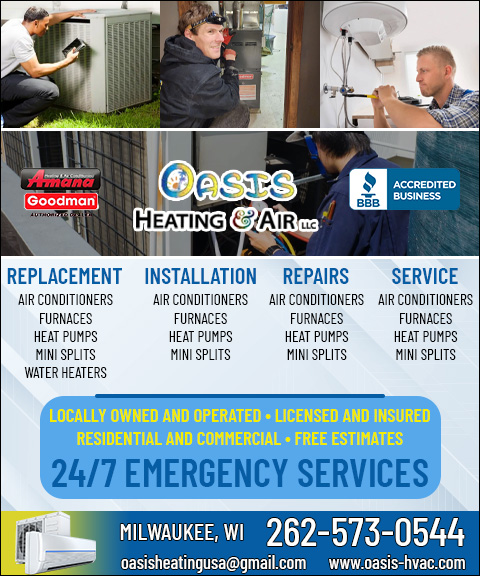 oasisheatingandairconditioning OASIS HEATING & AIR CONDITIONING, MILWAUKEE COUNTY, WI