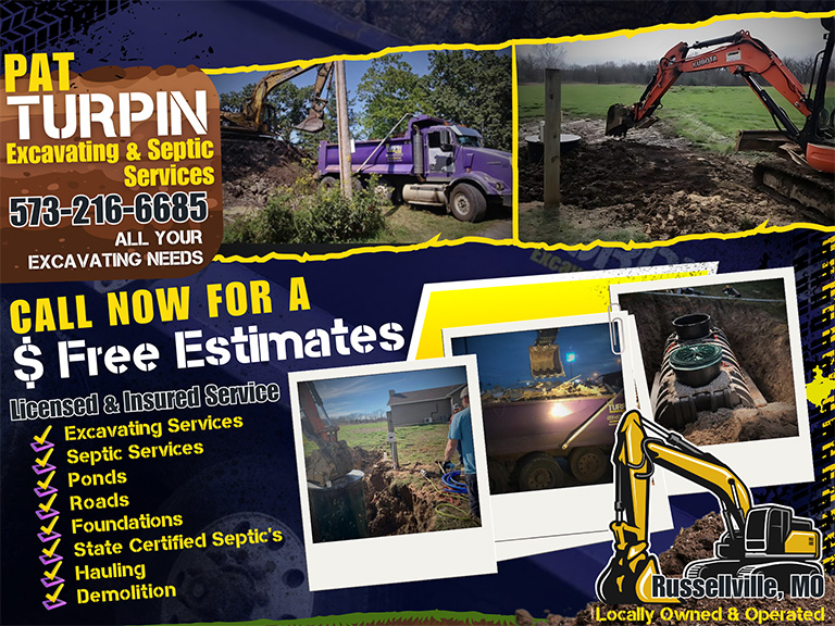 PAT TURPIN EXCAVATING & SEPTIC SERVICES, CAMDEN COUNTY, MO
