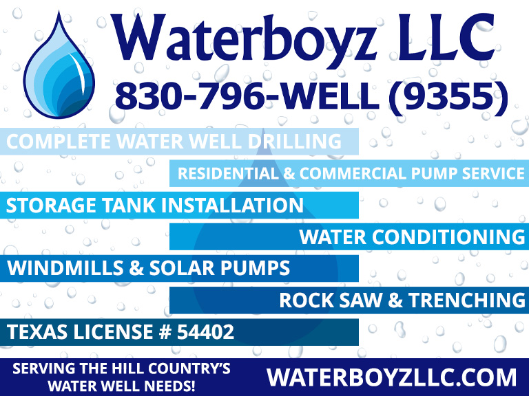 WATERBOYZ LLC, BANDERA COUNTY, TX
