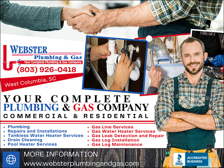 WEBSTER PLUMBING & GAS, LEXINGTON COUNTY, SC