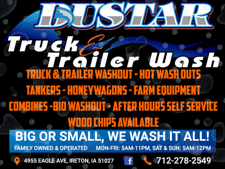 DUSTAR TRUCK & TRAILER WASH OUT, SIOUX COUNTY, IA