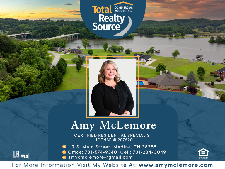 AMY MCLEMORE TOTAL REALTY SOURCE, GIBSON COUNTY, TN