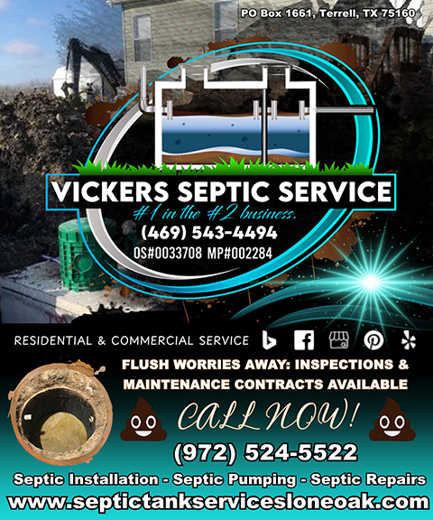 BJ VICKERS SEPTIC TANK SERVICE, KAUFMAN COUNTY, TX