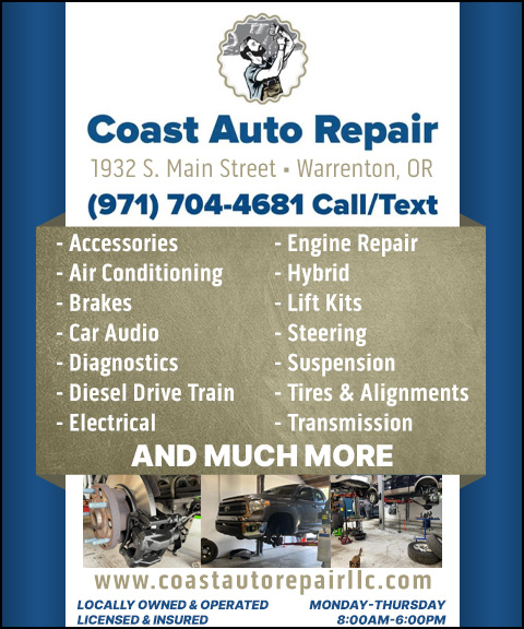 coastautorepair COAST AUTO REPAIR, CLATSOP COUNTY, OR