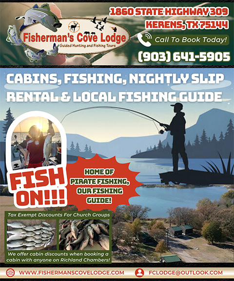 FISHERMAN’S COVE LODGE, NAVARRO COUNTY, TX