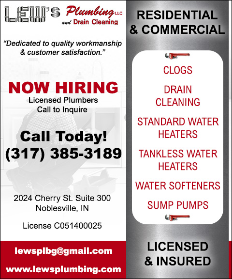 LEWS PLUMBING, HAMILTON COUNTY, IN