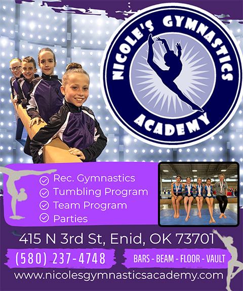 NICOLE’S GYMNASTICS ACADEMY, GARFIELD COUNTY, OK