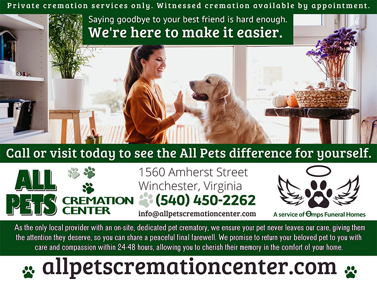 ALL PETS CREMATION CENTER, SHENANDOAH COUNTY, VA