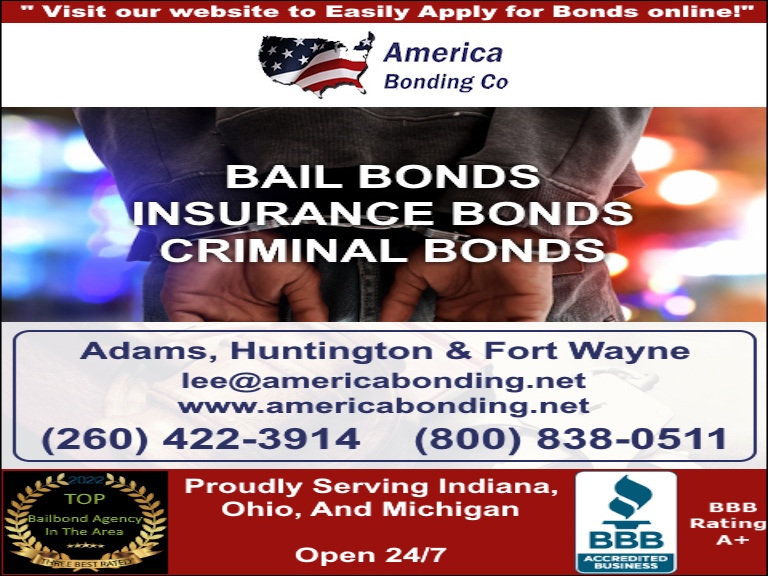 AMERICA BONDING COMPANY, ADAMS COUNTY, IN