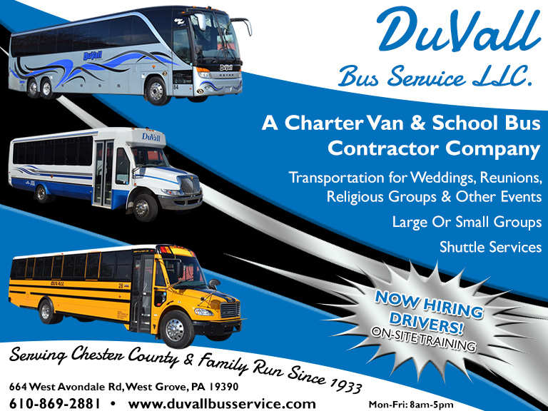 DUVALL BUS SERVICES, CHESTER COUNTY, PA