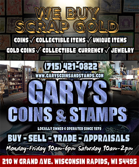 garyscoinsandstamps GARY’S COINS OF WISCONSIN RAPIDS, WOOD COUNTY, WI
