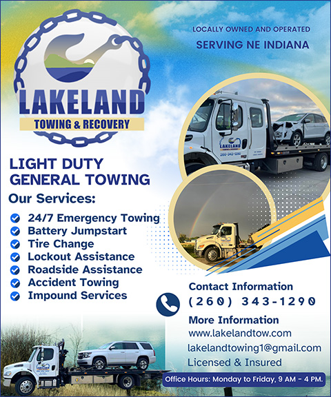 LAKELAND TOWING & RECOVERY, LAGRANGE COUNTY, IN