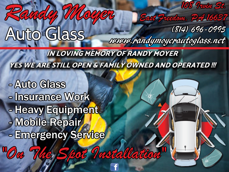 RANDY MOYER AUTO GLASS, BLAIR COUNTY, PA