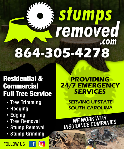 STUMPS REMOVED, OCONEE COUNTY, SC