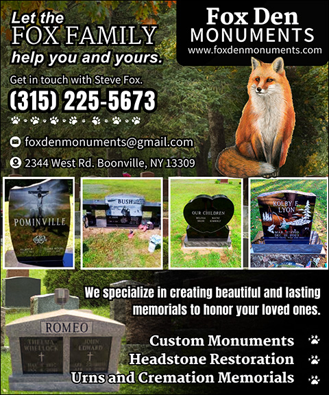 FOX DEN MONUMENTS, LEWIS COUNTY, NY