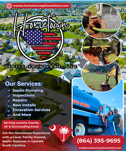 HOMETOWN SEPTIC SOLUTIONS, LAURENS COUNTY, SC