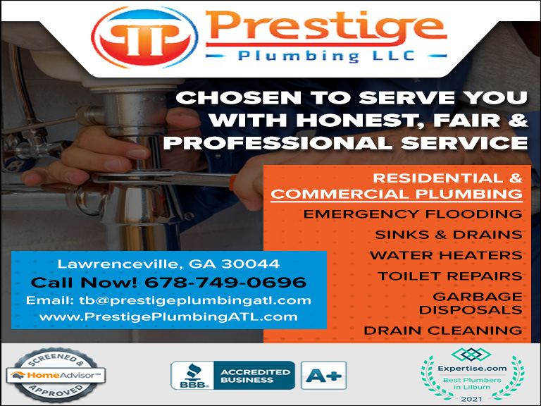 PRESTIGE PLUMBING, GWINNETT COUNTY, GA