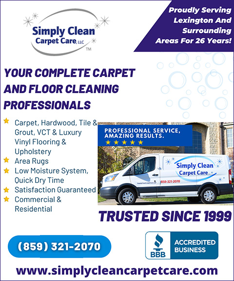 SIMPLY CLEAN CARPET CARE, FAYETTE COUNTY, KY