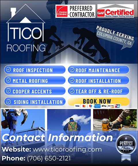 TICO ROOFING, COLUMBIA COUNTY, GA