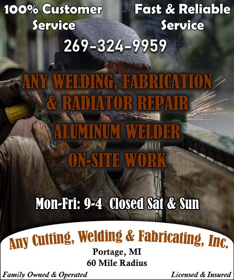 ANY CUTTING, WELDING & FABRICATION INC, KALAMAZOO COUNTY, MI