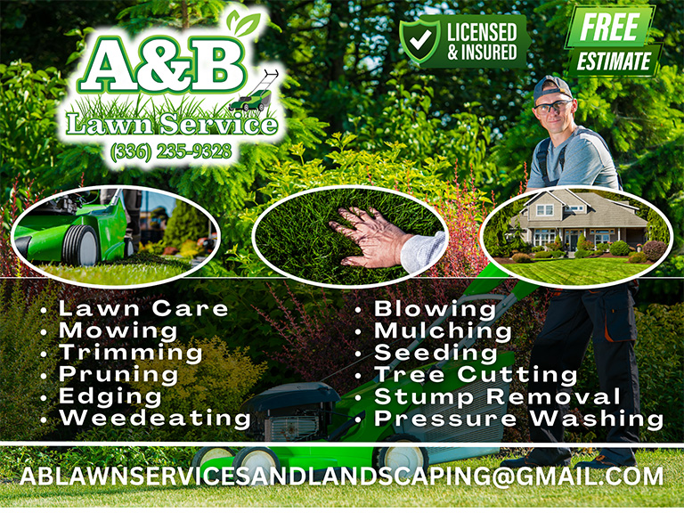 A & B LAWN SERVICE, ALAMANCE COUNTY, NC
