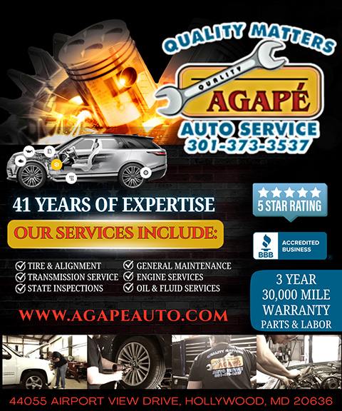 AGAPE AUTO SERVICE, ST. MARYS COUNTY, MD