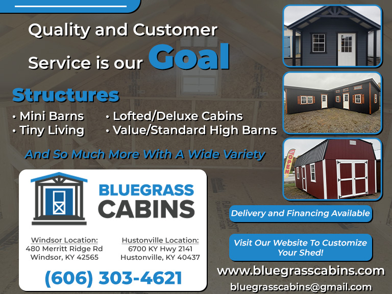 BLUEGRASS CABINS, LINCOLN COUNTY, KY