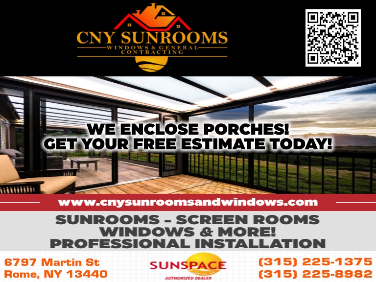 CNY SUNROOMS WINDOWS & GUTTERS, ONEIDA COUNTY, NY