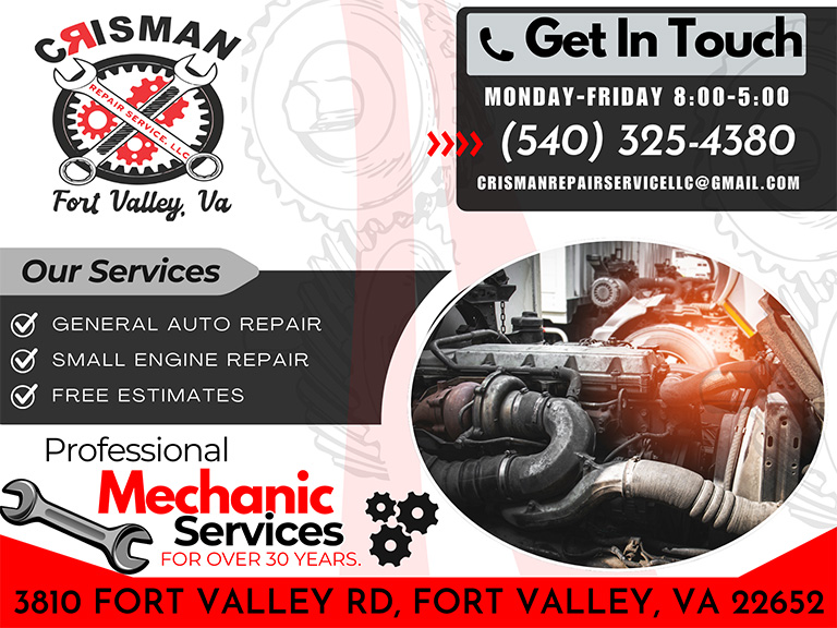 CRISMAN REPAIR SERVICE, SHENANDOAH COUNTY, VA
