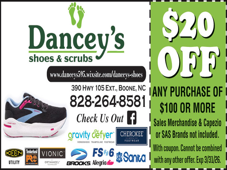danceysshoesandscrubs DANCEY’S SHOES & SCRUBS, WAUTAUGA COUNTY, NC