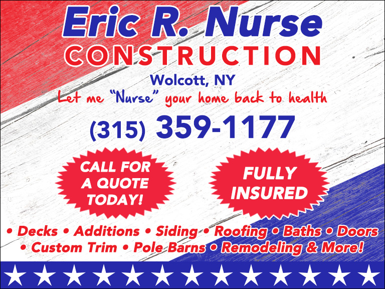 ERIC R NURSE CONSTRUCTION, WAYNE COUNTY, NY
