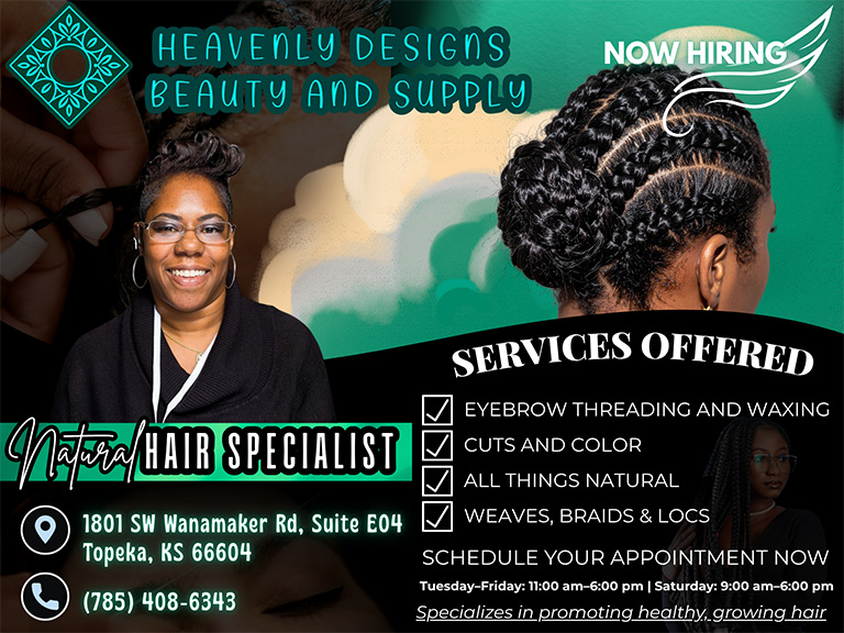 HEAVENLY DESIGNS BEAUTY AND SUPPLY, SHAWNEE COUNTY, KS
